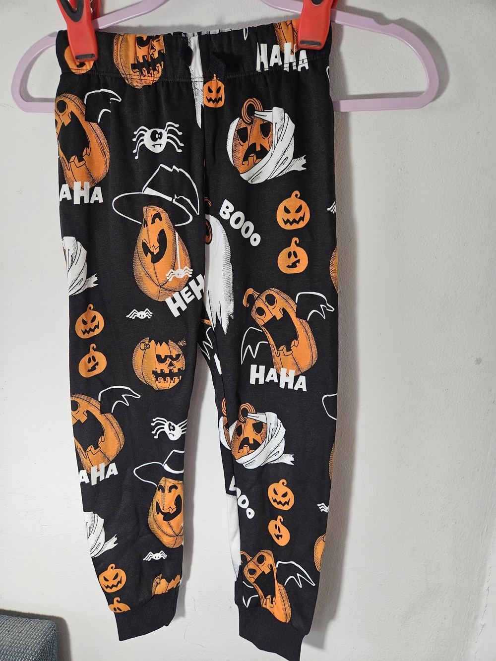 H&M Black & Orange Halloween Pumpkin Leggings for Kids
